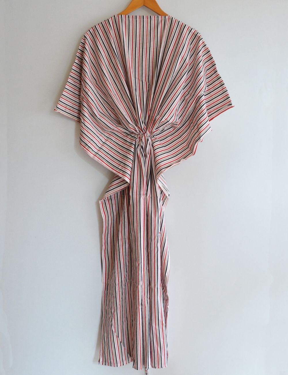 Striped Printed Longwear Beach Cover Up Cotton Kaftan