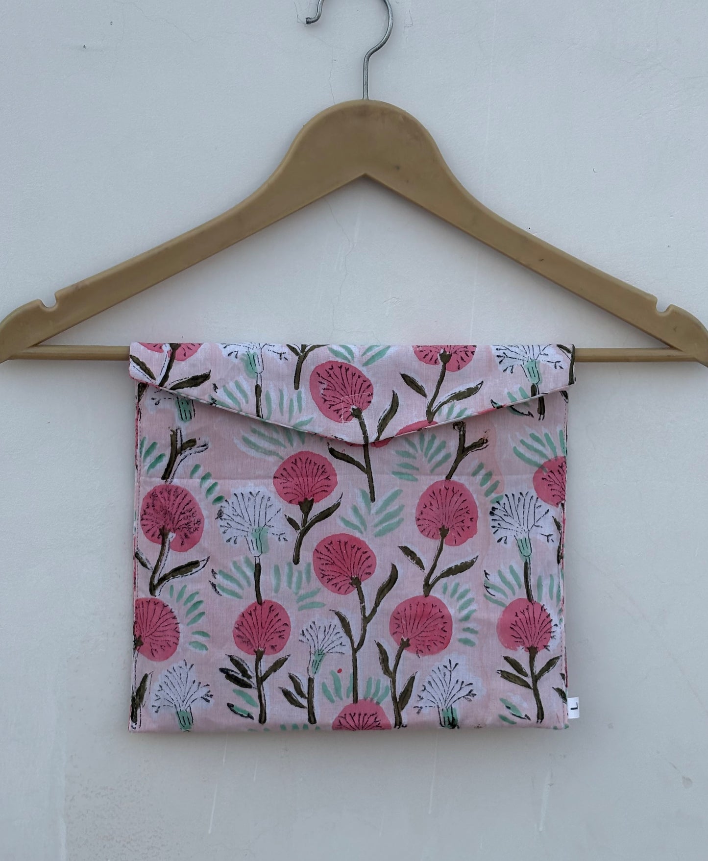 Block Printed Indian Handmade Pure Cotton Summer Pj Set For Long Sleeves Shirt With Pant And Pouch Night Dress