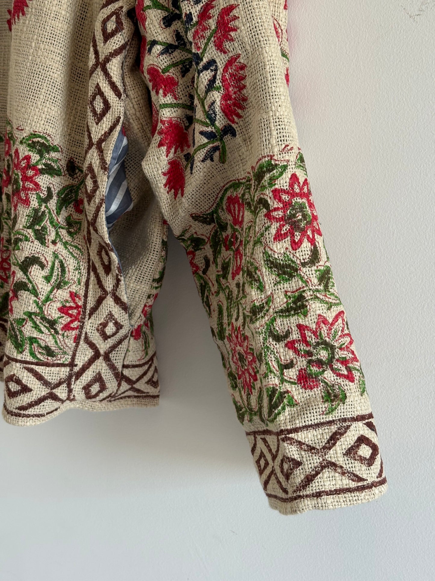 Handmade TNT Cotton Floral Jacket | Traditional Block Print Women's Coat