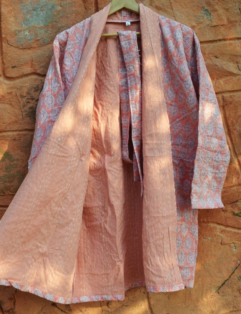 Block Print 100% Cotton Vinatge Kantha Jacket
