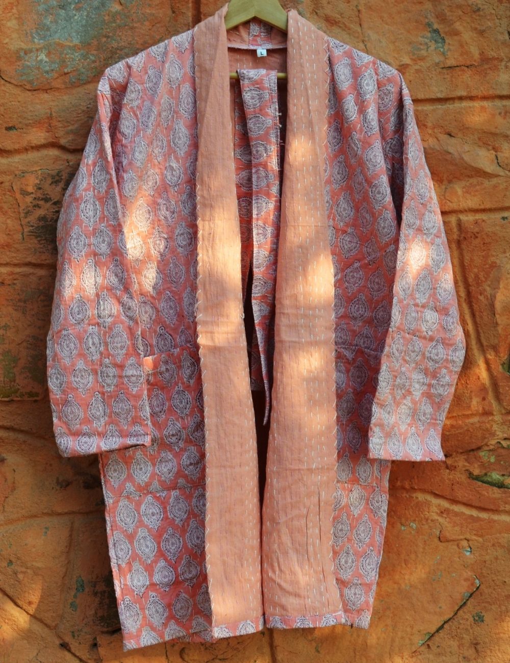 Block Print 100% Cotton Vinatge Kantha Jacket