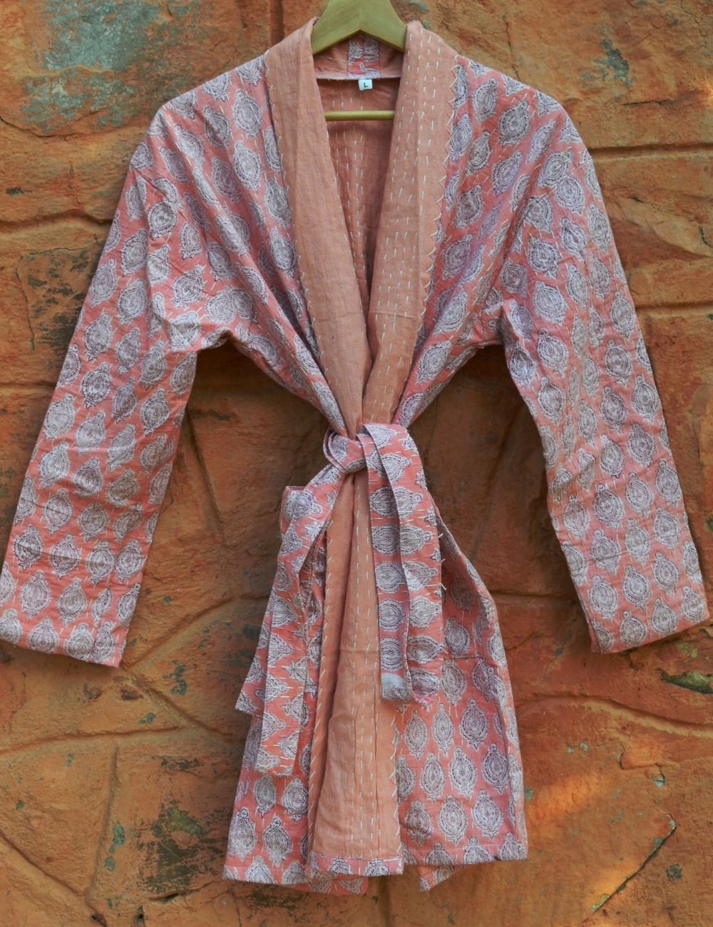 Block Print 100% Cotton Vinatge Kantha Jacket