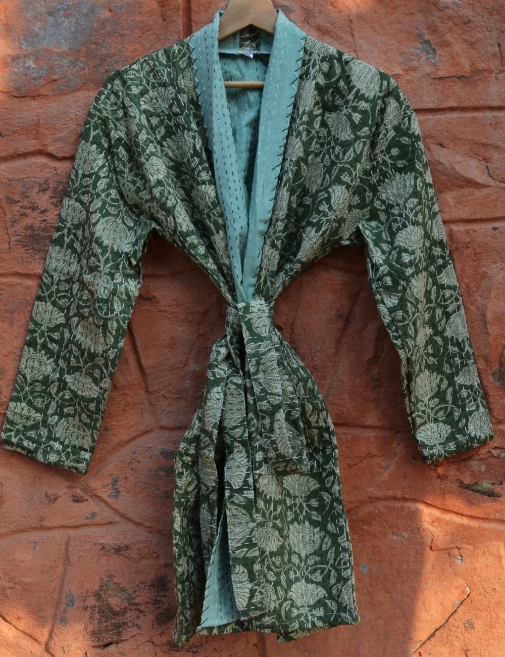 Japanese Style Jacket Bagru Print Bridal Party Wear Jacket