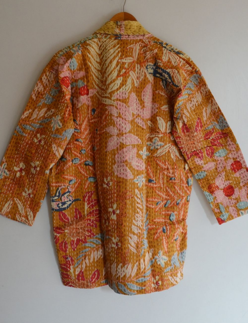 Quilted Kantha Jacket Vintage Style Boho Coat