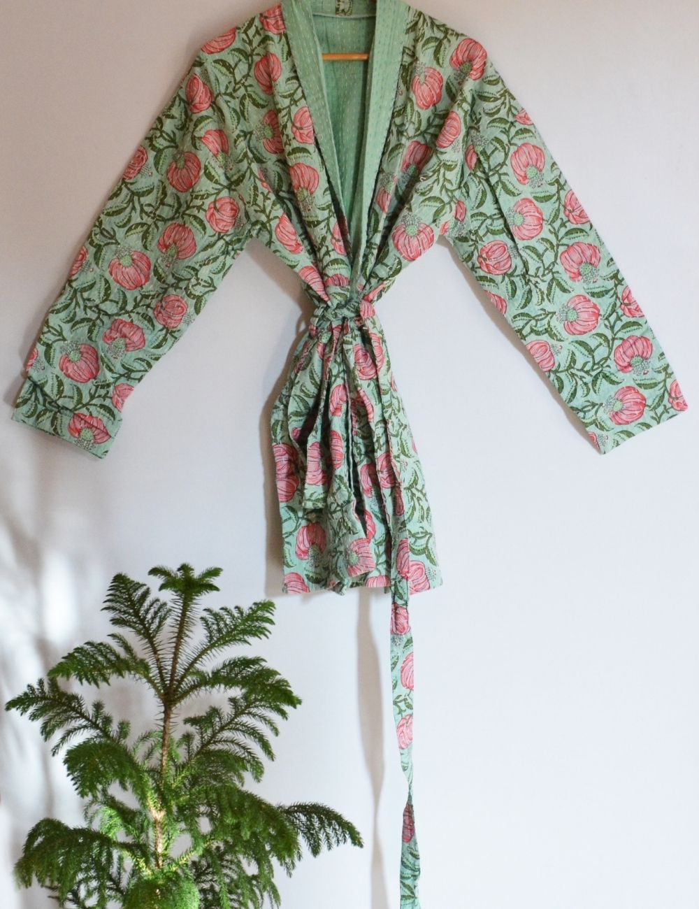 Vintage Cotton Hand Quilted Kantha Jacket