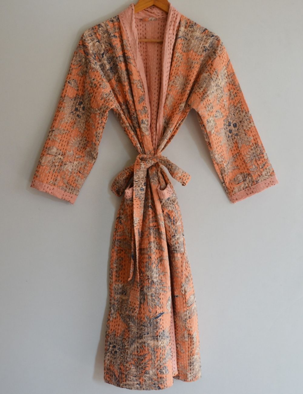 Quilted Kantha Kimono House Robes