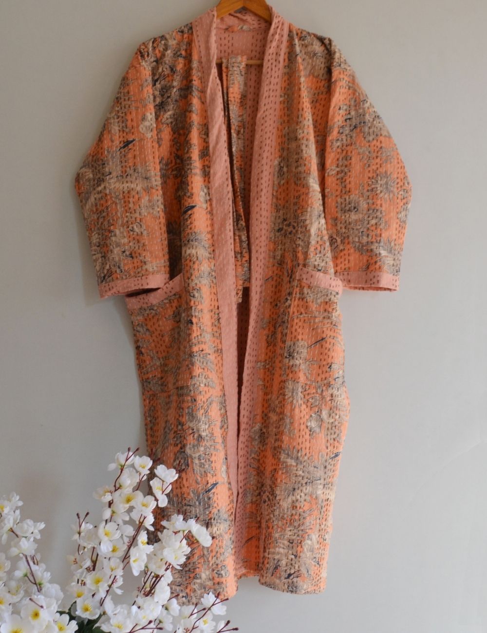 Quilted Kantha Kimono House Robes