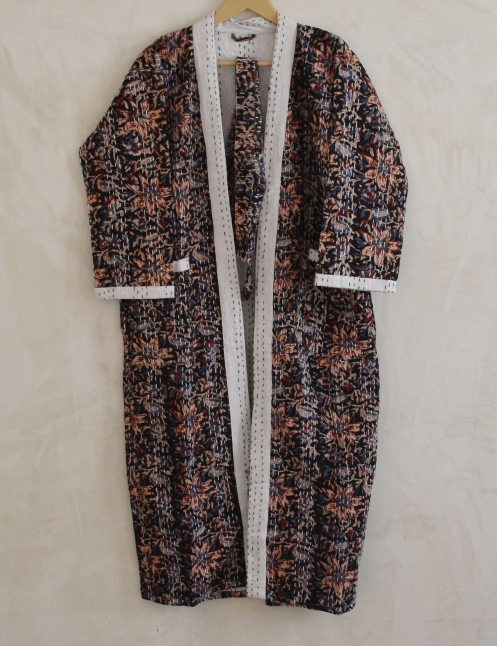 Block Print Hand Printed Vintage Boho Robe