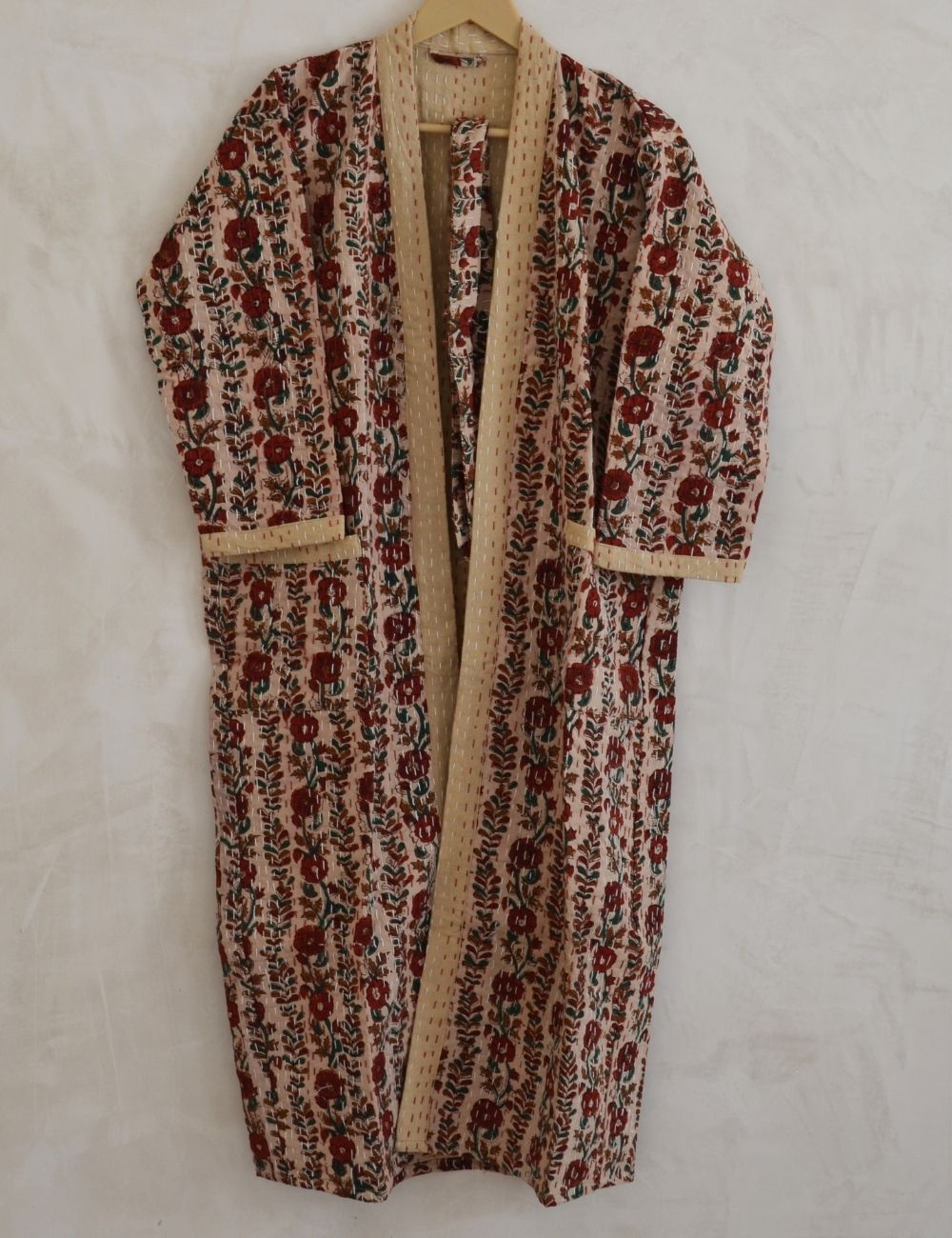 Bagru Print Indian Organic Cotton Night Gown Dress