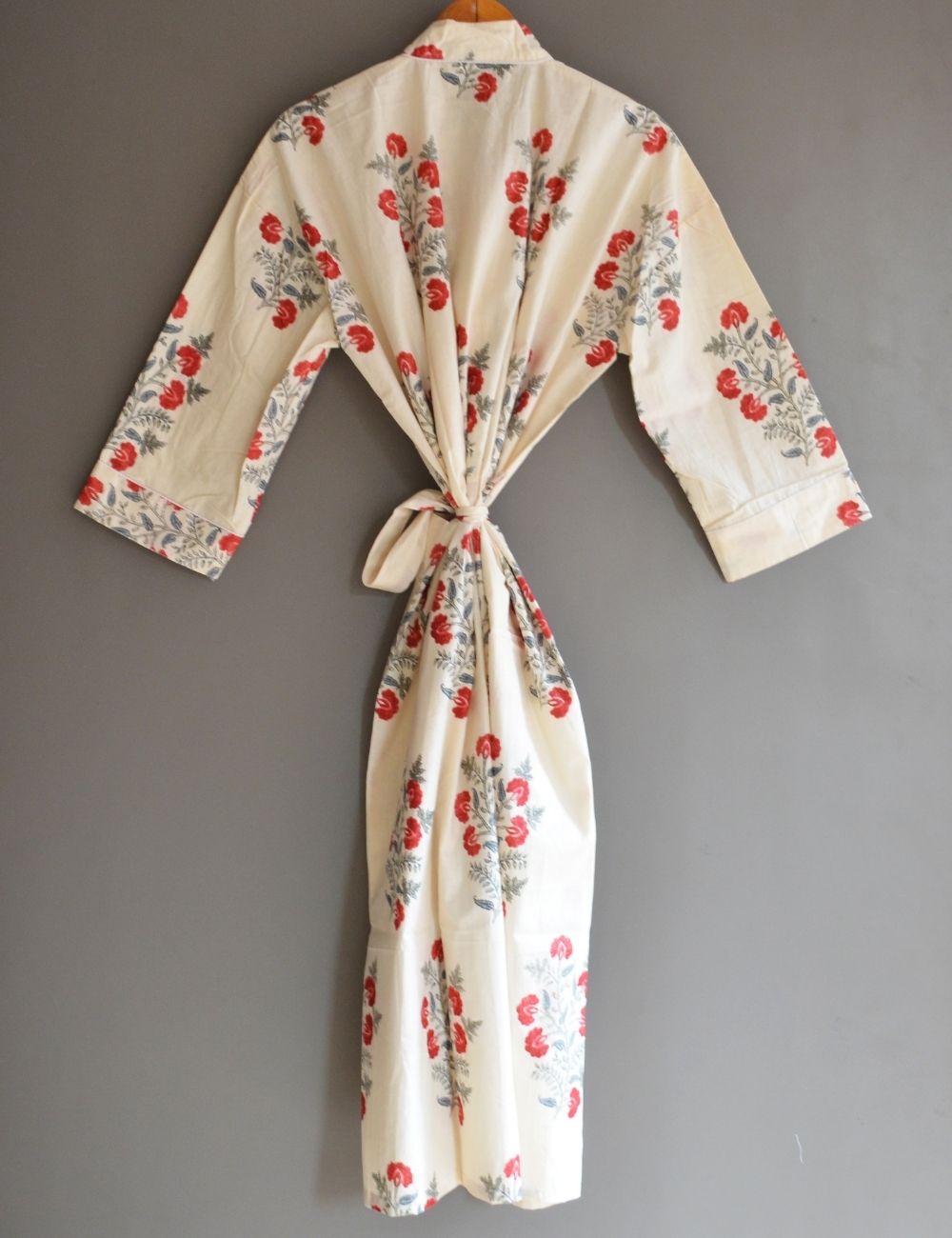 Indian Cotton Beach Cover Up Robes Floral Print