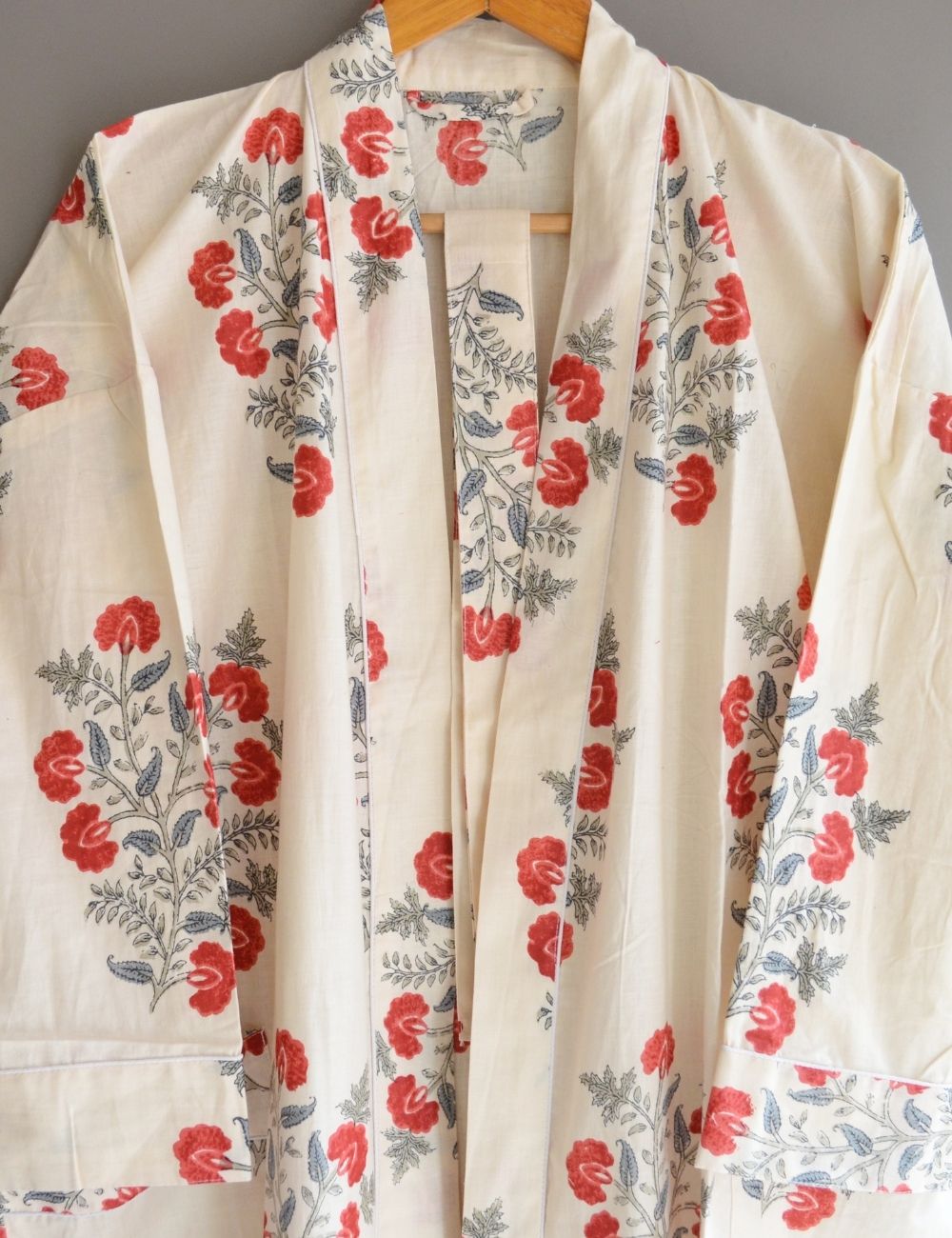 Indian Cotton Beach Cover Up Robes Floral Print