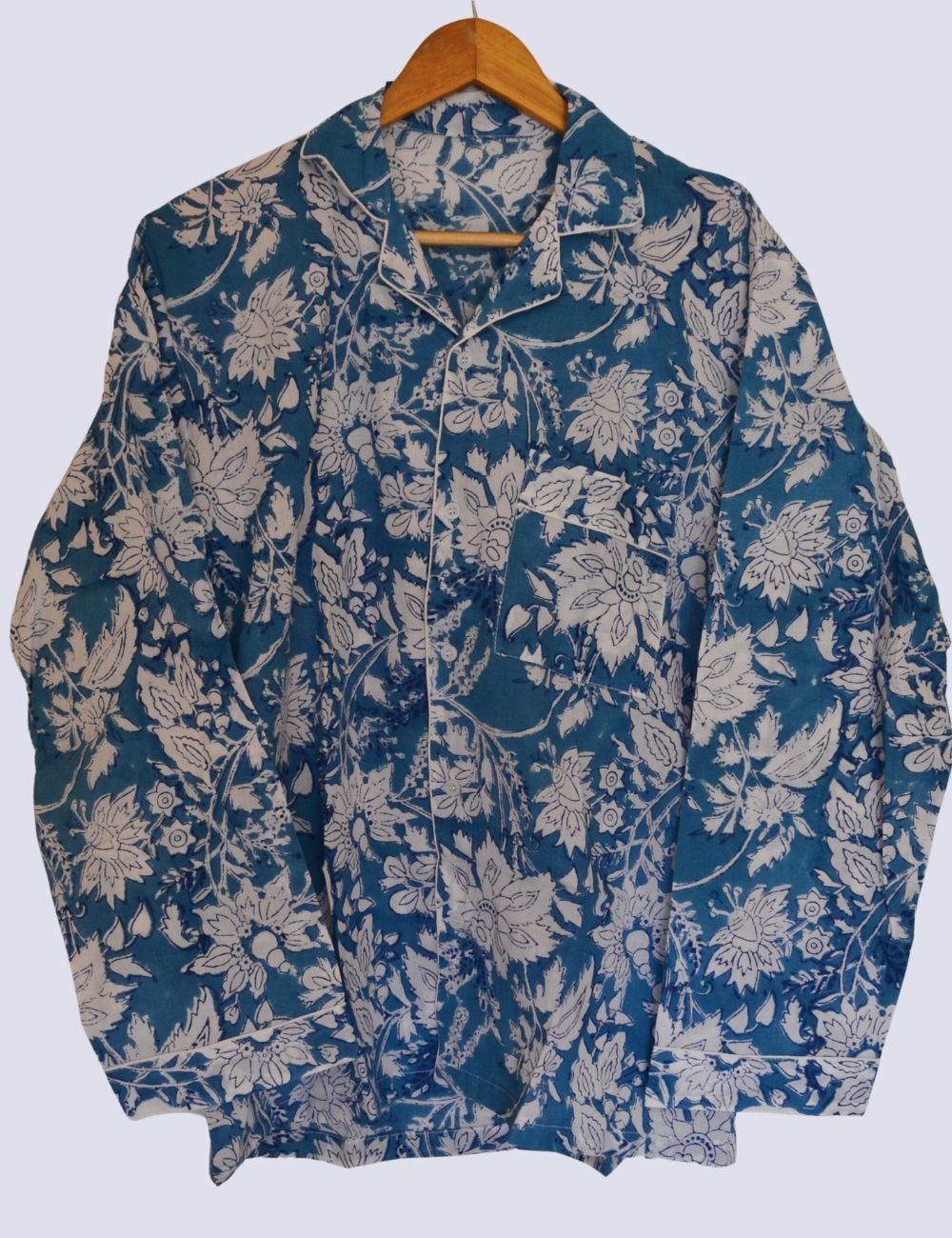 Indian Pure Oragnic Cotton Sleepwear Comfy Full Sleeves Night Suit