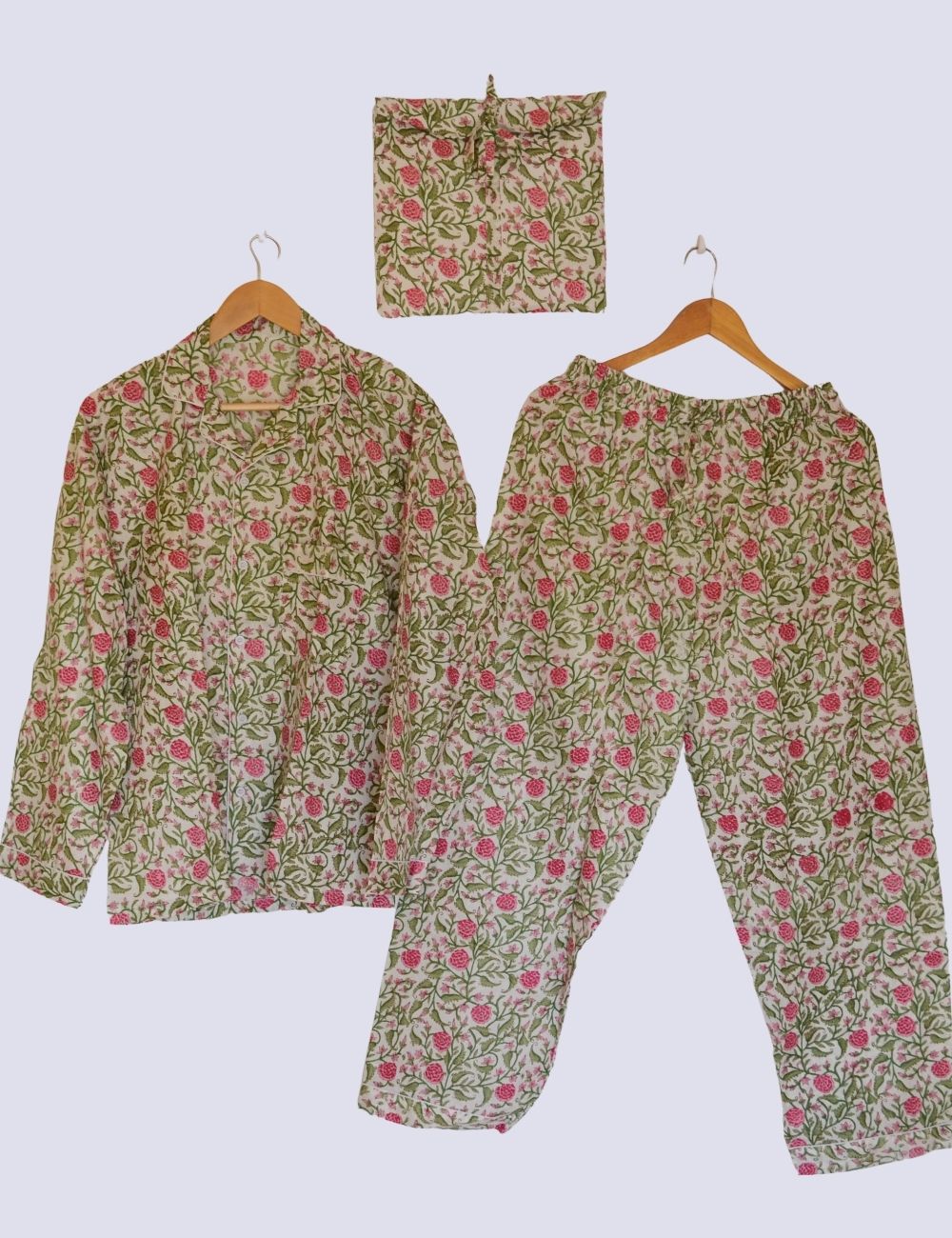 Multicolor Floral Print Full Sleeves Beautiful Night Dress