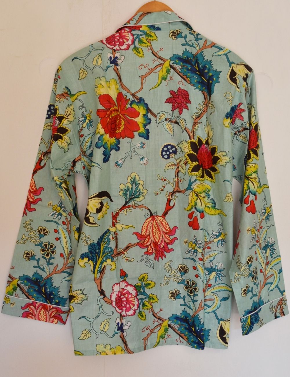 Luxury Screen Floral Print Sleepwear Night Dress