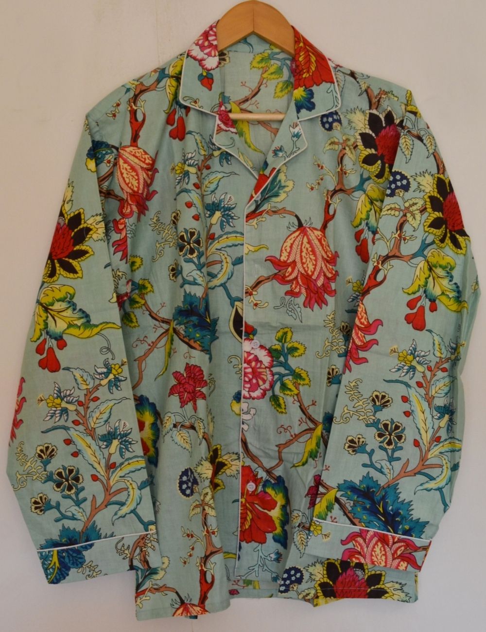 Luxury Screen Floral Print Sleepwear Night Dress