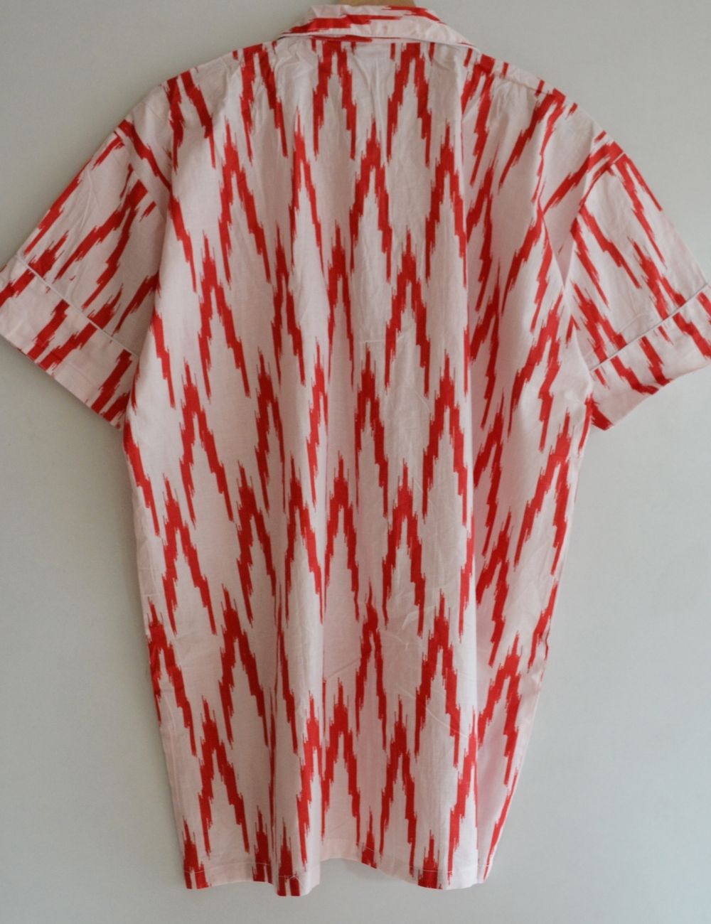 Ikat Print Pyjamas Set Ultra Soft Night Dress For Women