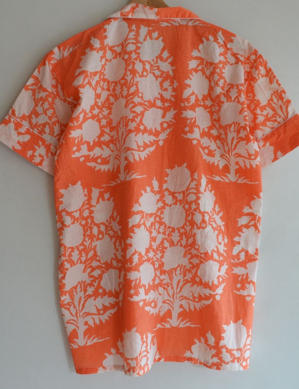 Hand Print Sleepwear Floral Print Cotton Pajamas Sets