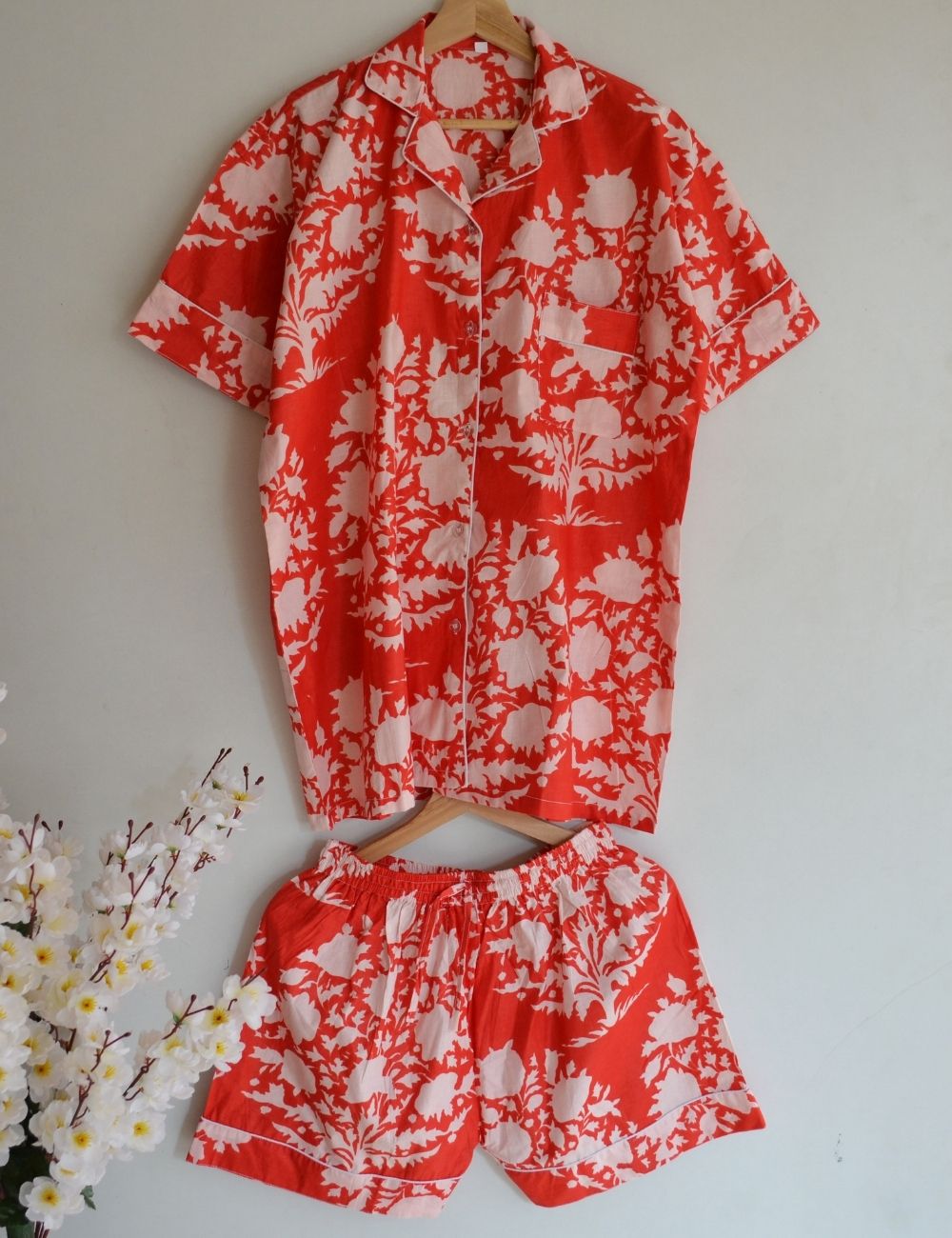 Red Christmas Pure Cotton Night Dress