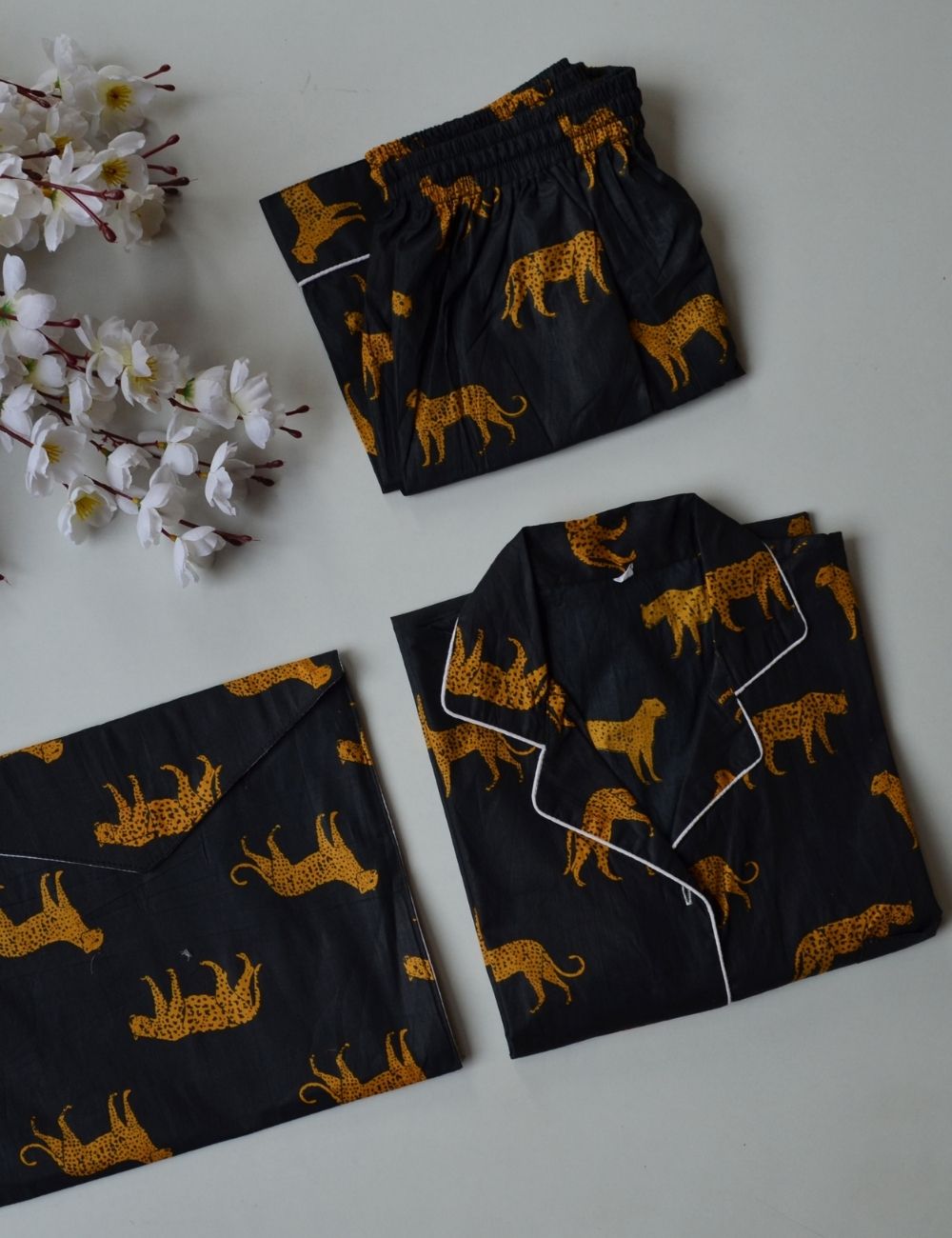 Animal Printed Midnight Short Pyjamas Set