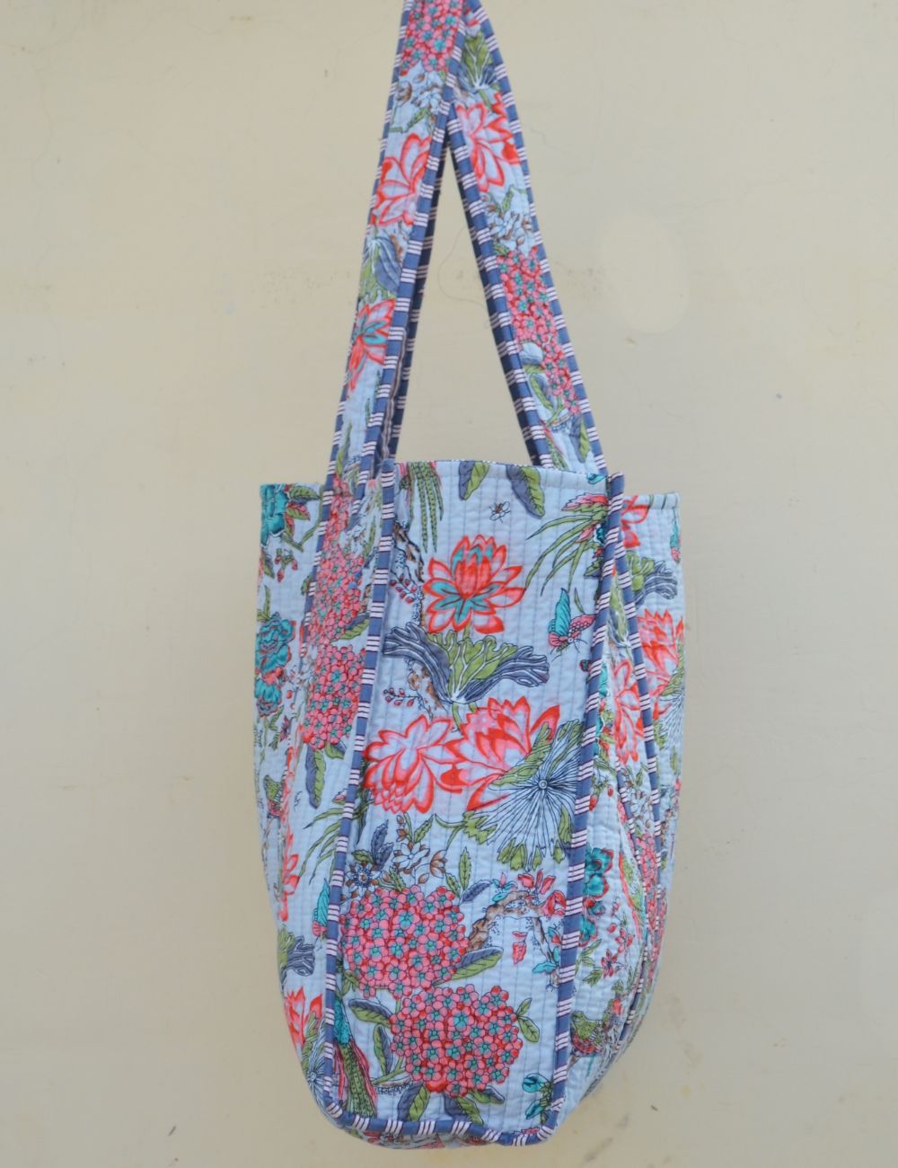 Cotton Hippie Market Bag Quilted Tote Bag