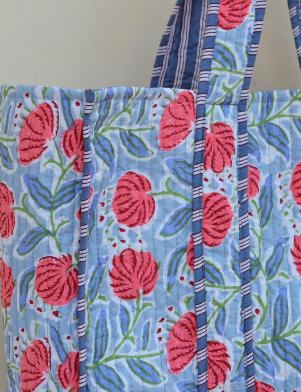Hand Block Print Indian Handmade Pure Cotton Tote Bag