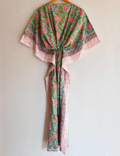 Floral Print 100% Cotton Summer Caftan