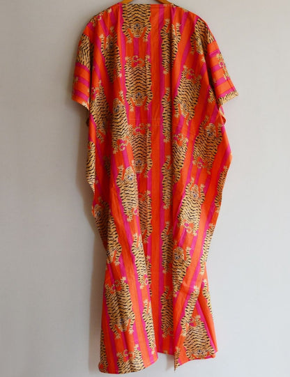 Women's Summer Wear Animal Print Bohemian Long Caftan