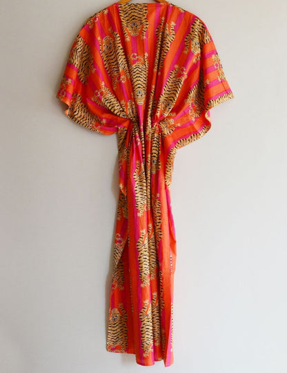 Women's Summer Wear Animal Print Bohemian Long Caftan