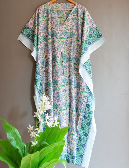 Boho Cotton Block Printed Cotton Lonugwear Night Cotton Maxi