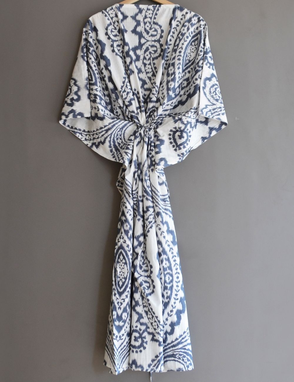 Screen Printed Cotton Caftan For Women Summer Night Wear Gown