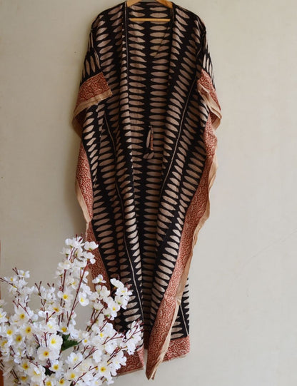 Block Bagru Cotton Beach Wear Bikini Cover Up Caftan