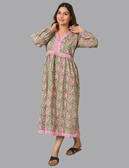 Paisely Print Summer Loose Fit Stylish Dress