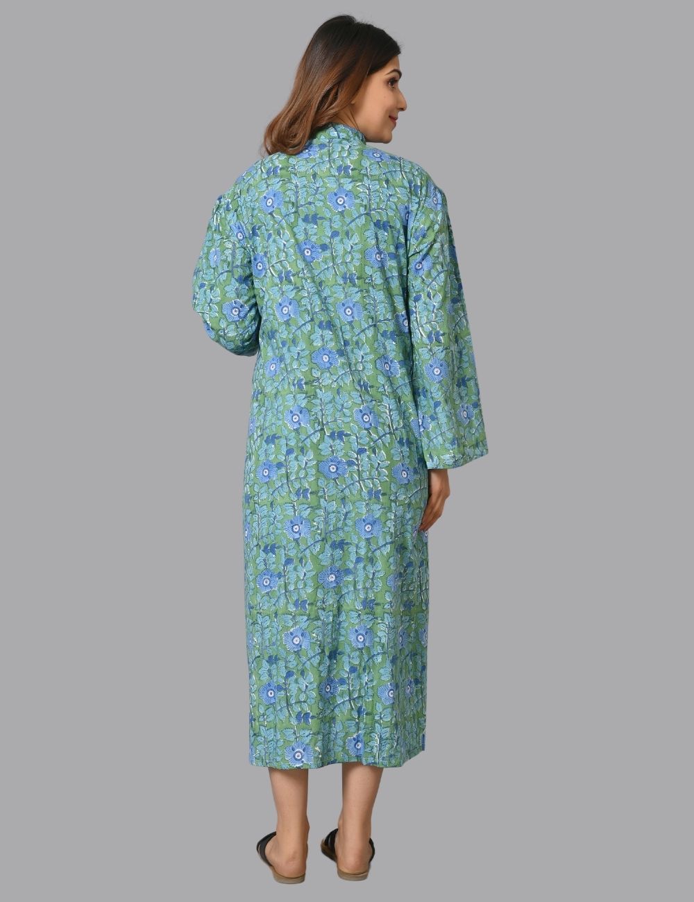 Cotton Dress Casual Loose Soft Dresses Long sleeves Midi Dress Ethnic Fashville Cotton Dress Casual Loose Soft Dresses Long sleeves Midi Dress Ethnic Fashville