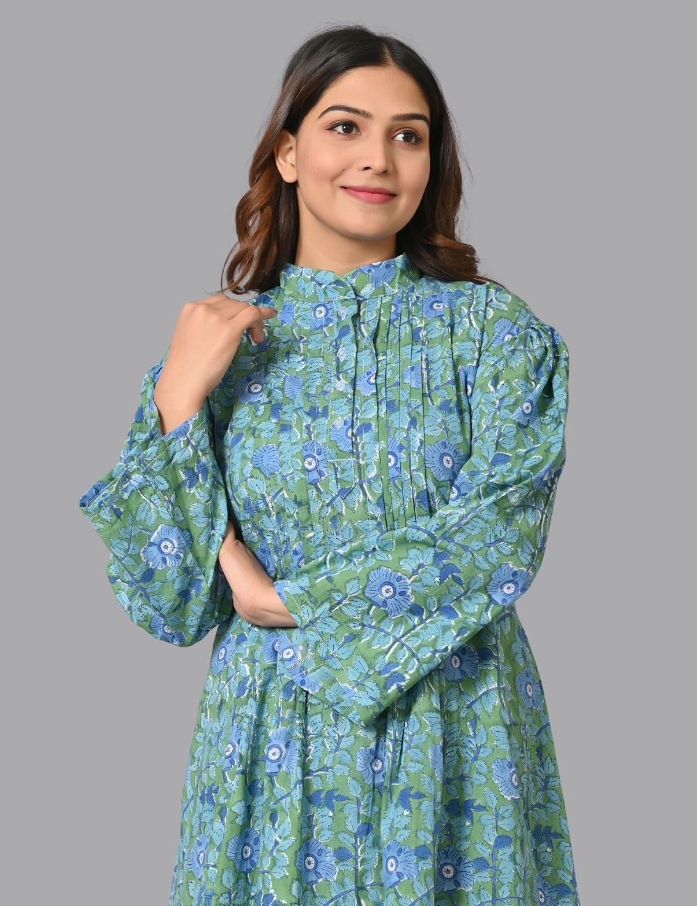 Cotton Dress Casual Loose Soft Dresses Long sleeves Midi Dress Ethnic Fashville Cotton Dress Casual Loose Soft Dresses Long sleeves Midi Dress Ethnic Fashville