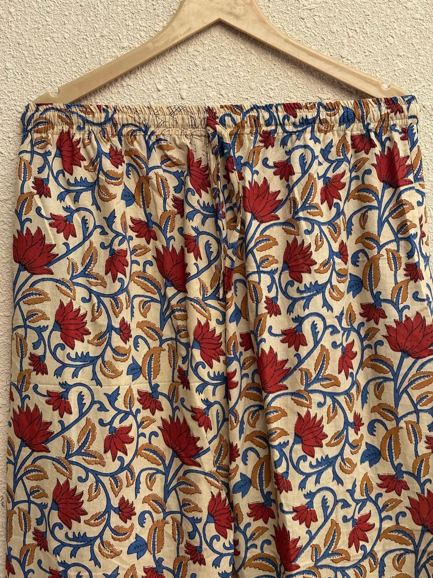Indian Bagru Light Weight Cotton Pj Set Floral Print Sleepwear Pajamas Dress