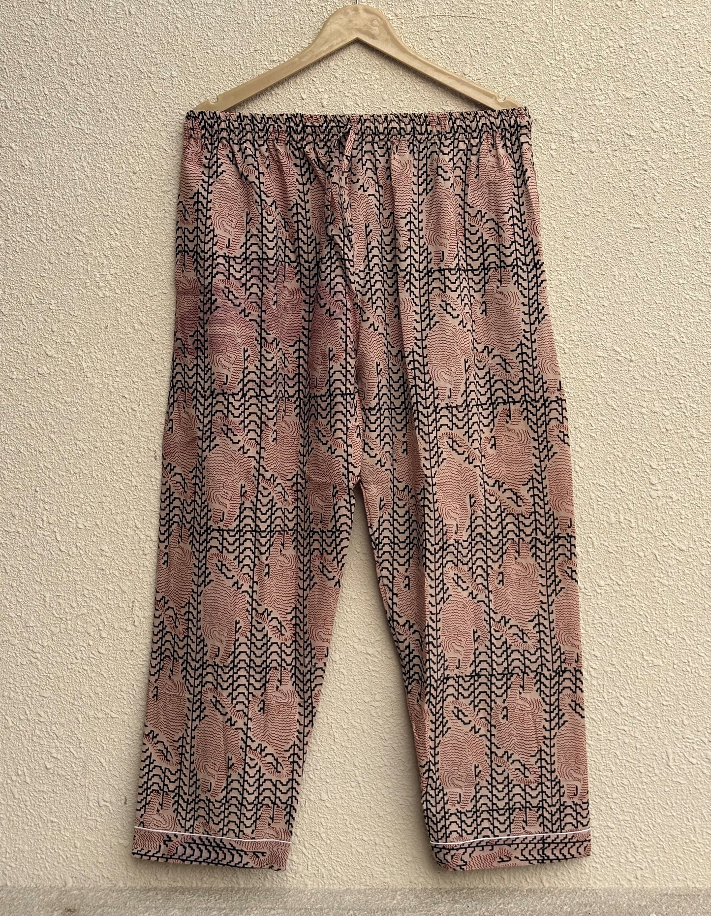 Bagru Printed Cotton Pajama Set | Hand Block Loungewear Shirt With Pant Pajamas Set