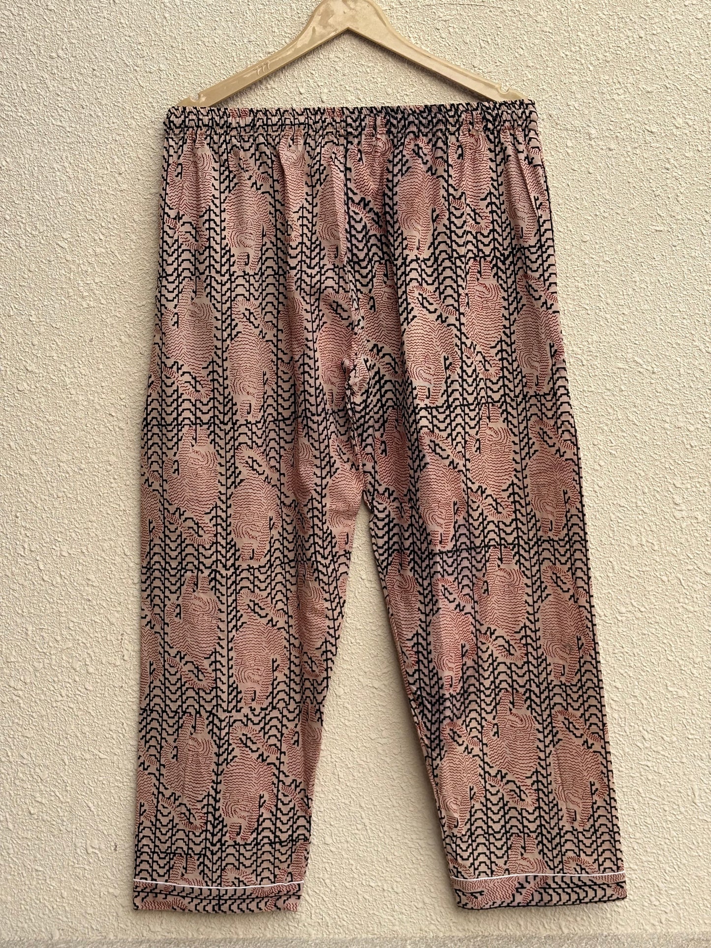 Bagru Printed Cotton Pajama Set | Hand Block Loungewear Shirt With Pant Pajamas Set