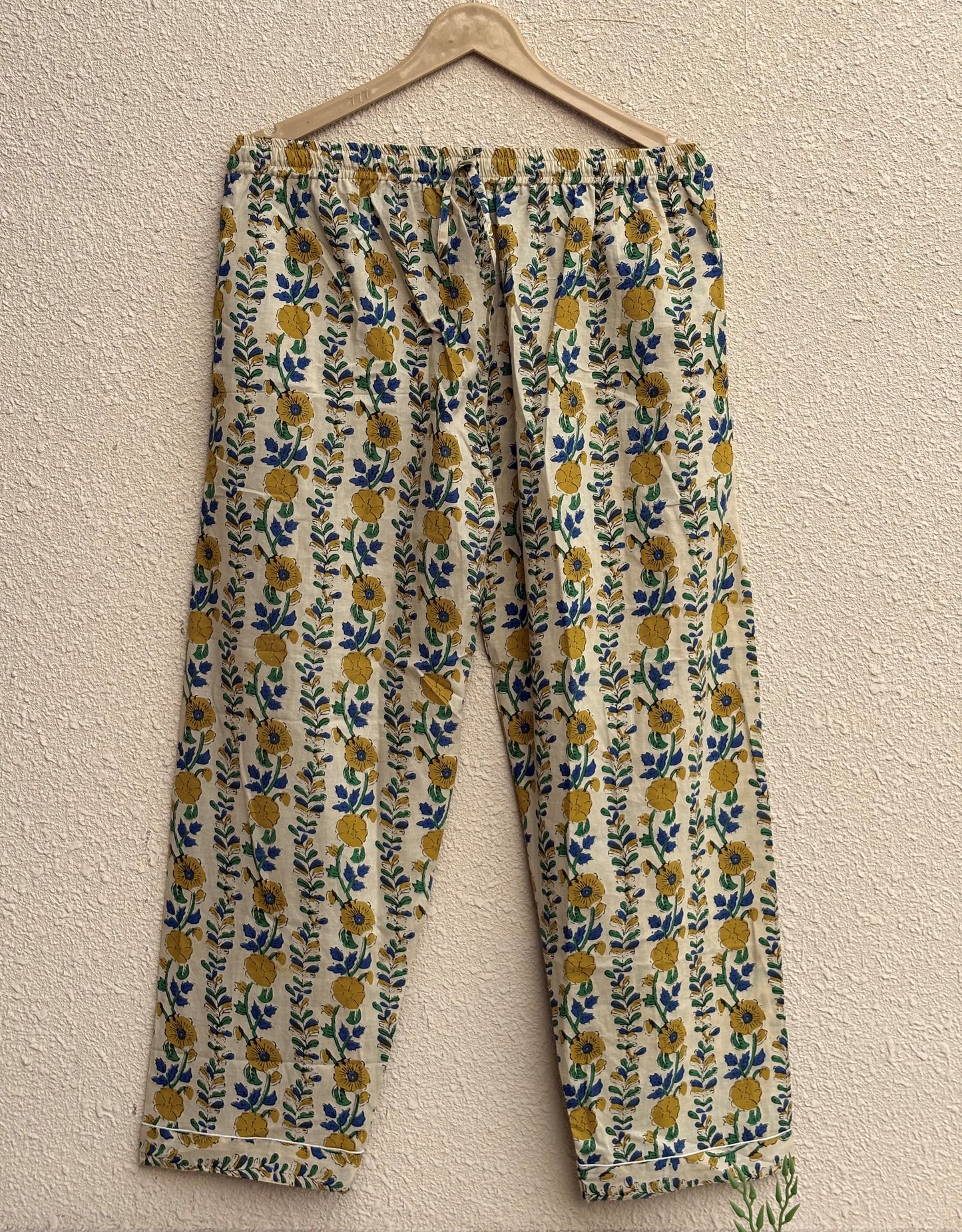 Hand Block Cotton Women's Pajama Set | Floral Print Light Weight Night Dress | Causasl Wear House Pjs