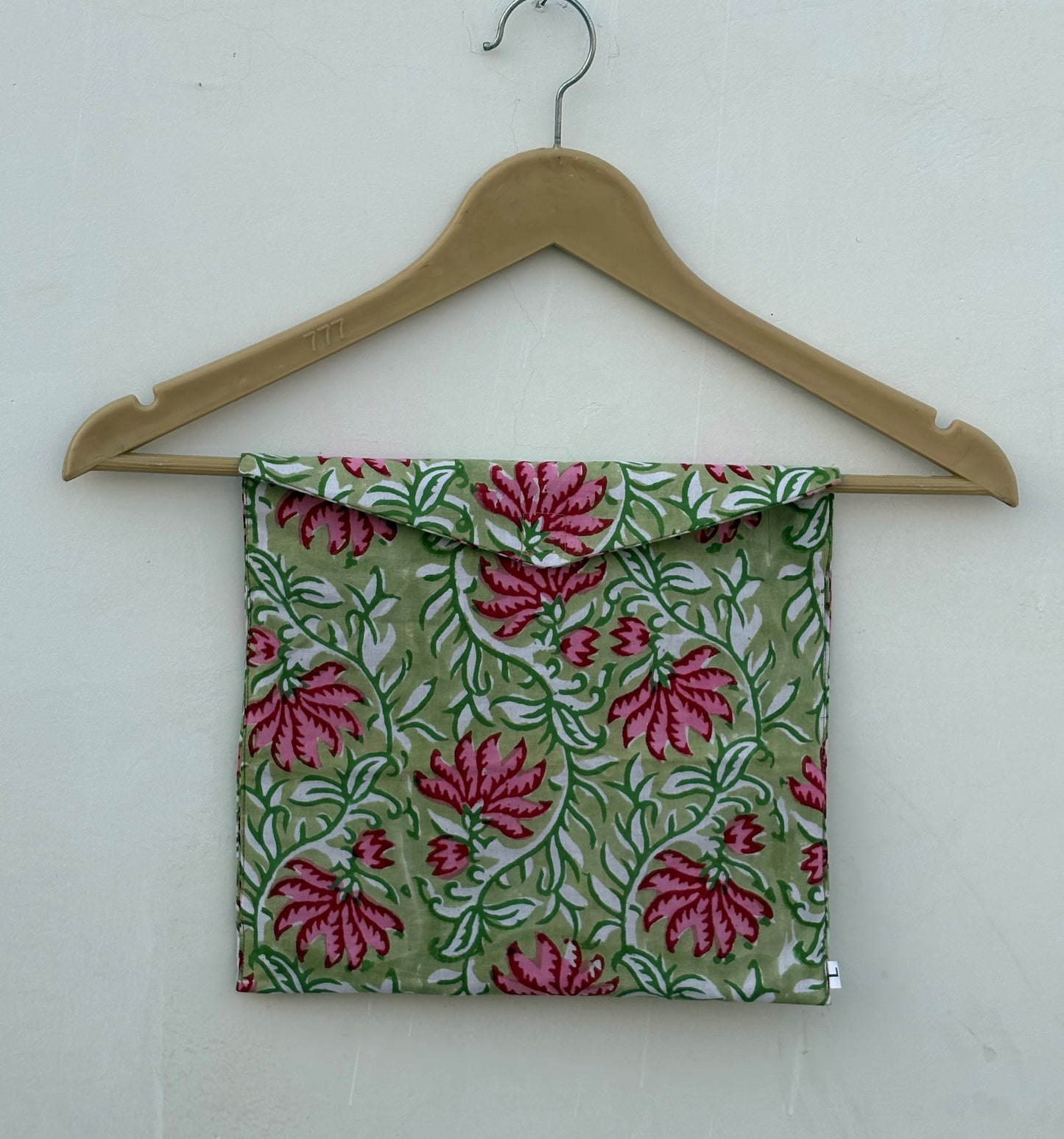 Handmade Cotton Pajama Set: Hand Block Print Boho Loungewear With Pouch Pjs