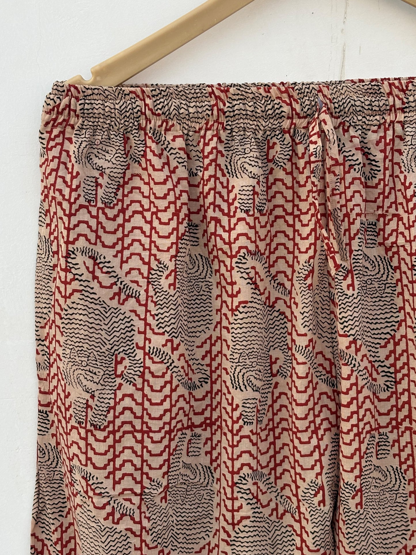 Long Sleeves Indian Hand Printed Bagru Cotton Night Dress : Summer Boho Women Sleepwear Comforter