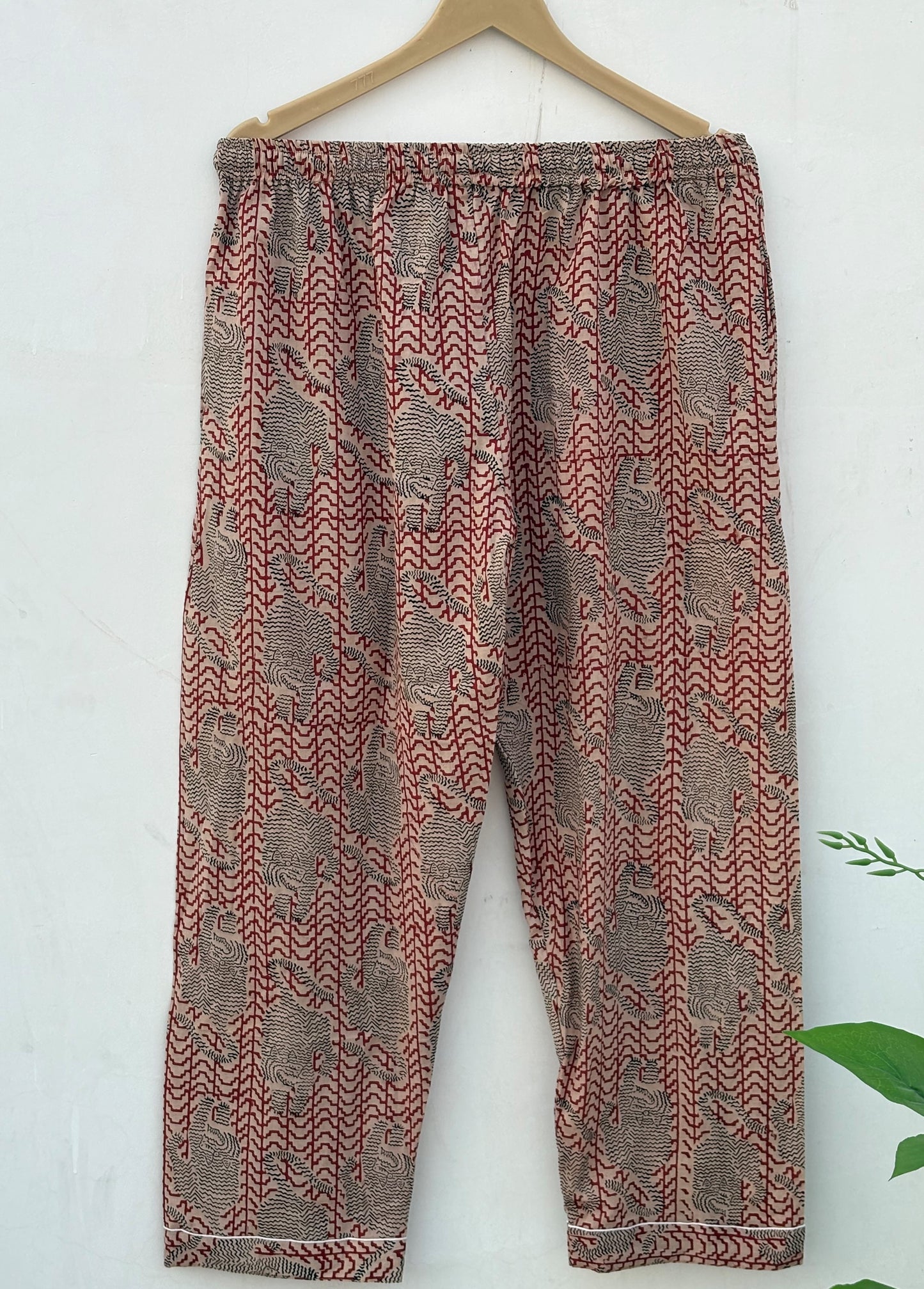 Long Sleeves Indian Hand Printed Bagru Cotton Night Dress : Summer Boho Women Sleepwear Comforter