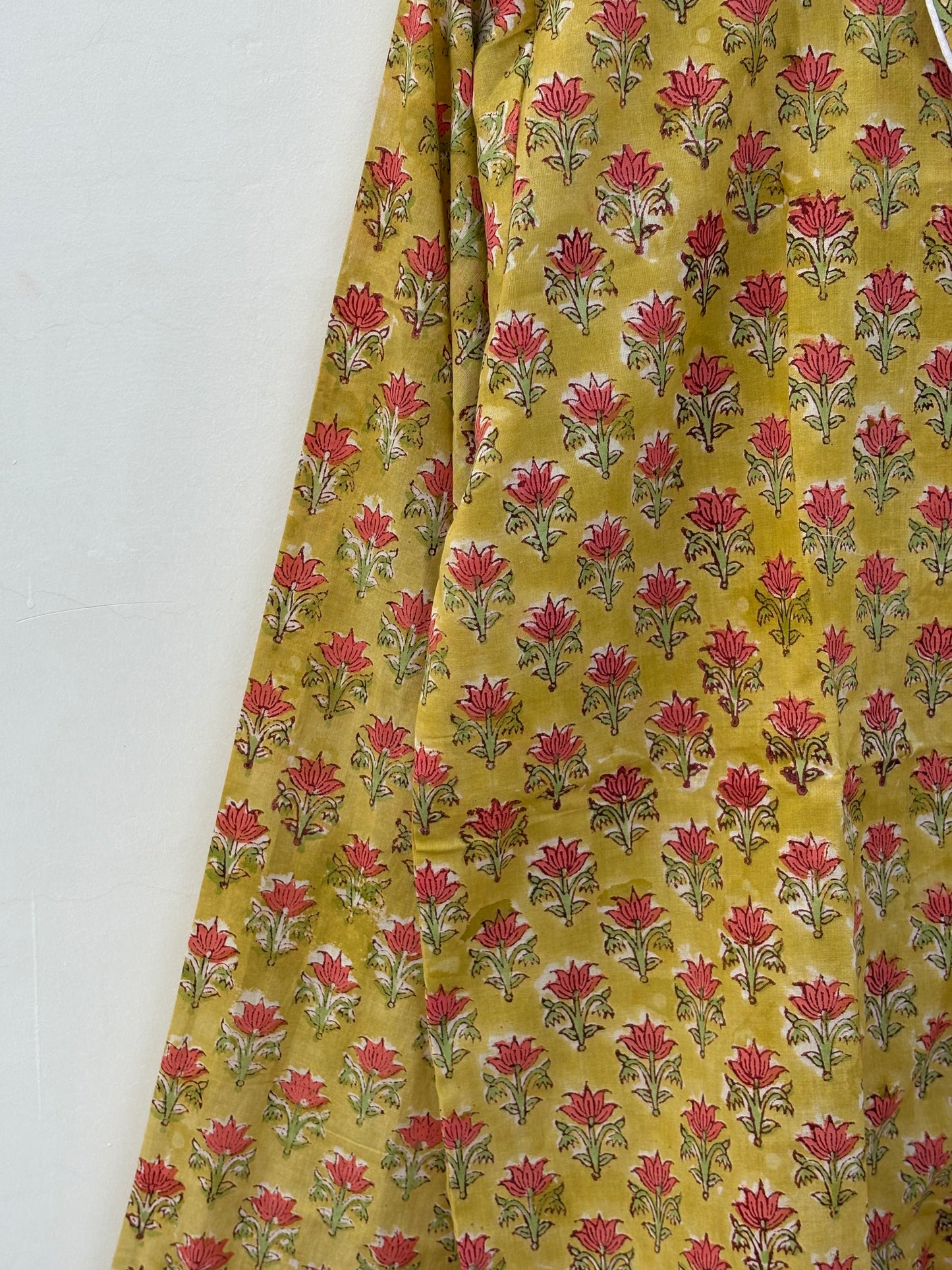 Handmade Cotton Pajama Set: Block Print Boho Loungewear With Pouch Set Full Night Dress For Summer