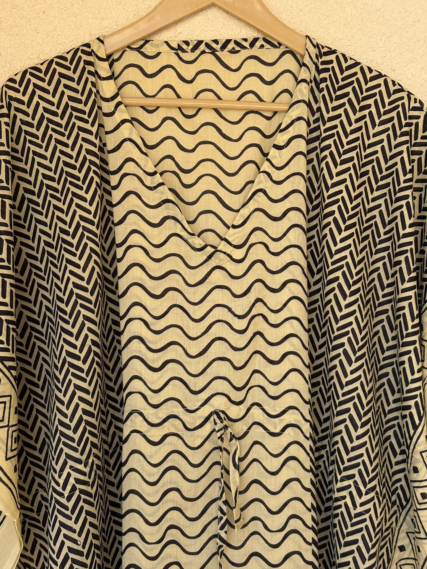 Indian Handmade Bagru Light Weight Cotton Kaftan Beach Wear Bikini Cover Up Long & Short Kaftan Night Maxi Gown