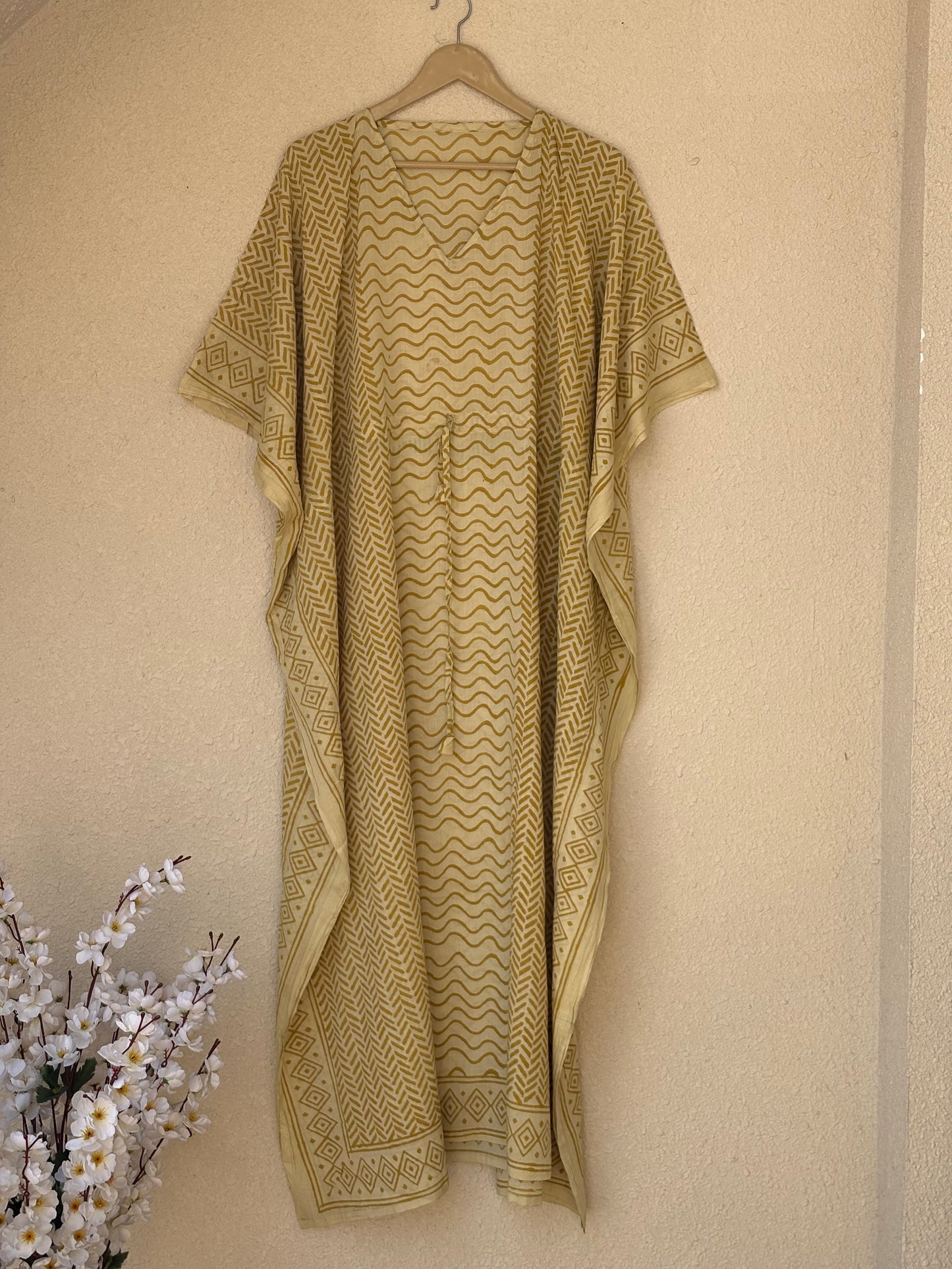 Cotton Kaftan Hand Block Print Soft Cotton Caftan Boho Summer Beach Bikini Cover Up Tunics