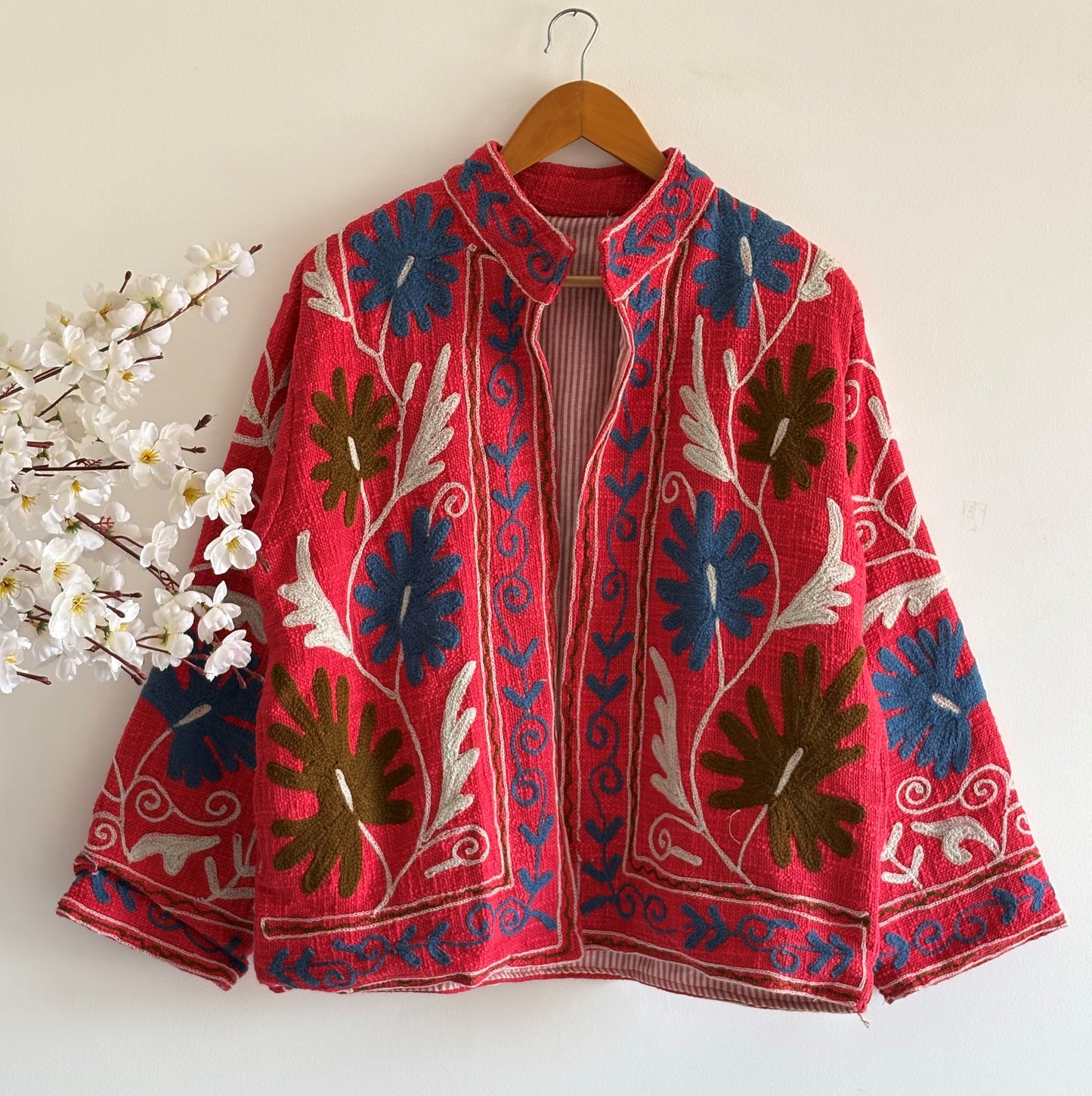 Ethnic Embroidered Suzani TNT  Women's Coat Jacket Winter | Suzani Short Jacket  |  TNT Fabric Jacket |  Partywear Coat