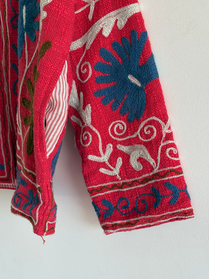 Ethnic Embroidered Suzani TNT  Women's Coat Jacket Winter | Suzani Short Jacket  |  TNT Fabric Jacket |  Partywear Coat