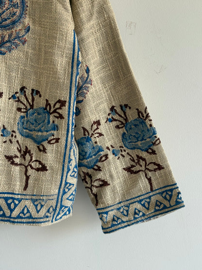 Boho Suzani Jacket One of a Kind Boho Short Coat Free Size New Indian Suzani Embroidery Jacket Women's Wear Cotton Coat