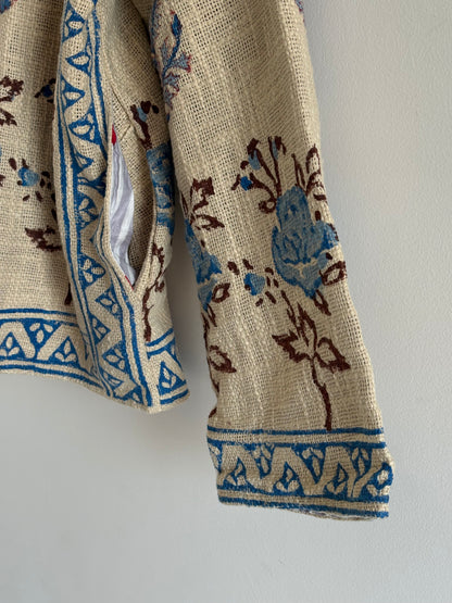 Boho Suzani Jacket One of a Kind Boho Short Coat Free Size New Indian Suzani Embroidery Jacket Women's Wear Cotton Coat