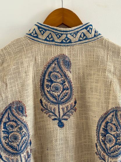 Boho Suzani Jacket One of a Kind Boho Short Coat Free Size New Indian Suzani Embroidery Jacket Women's Wear Cotton Coat