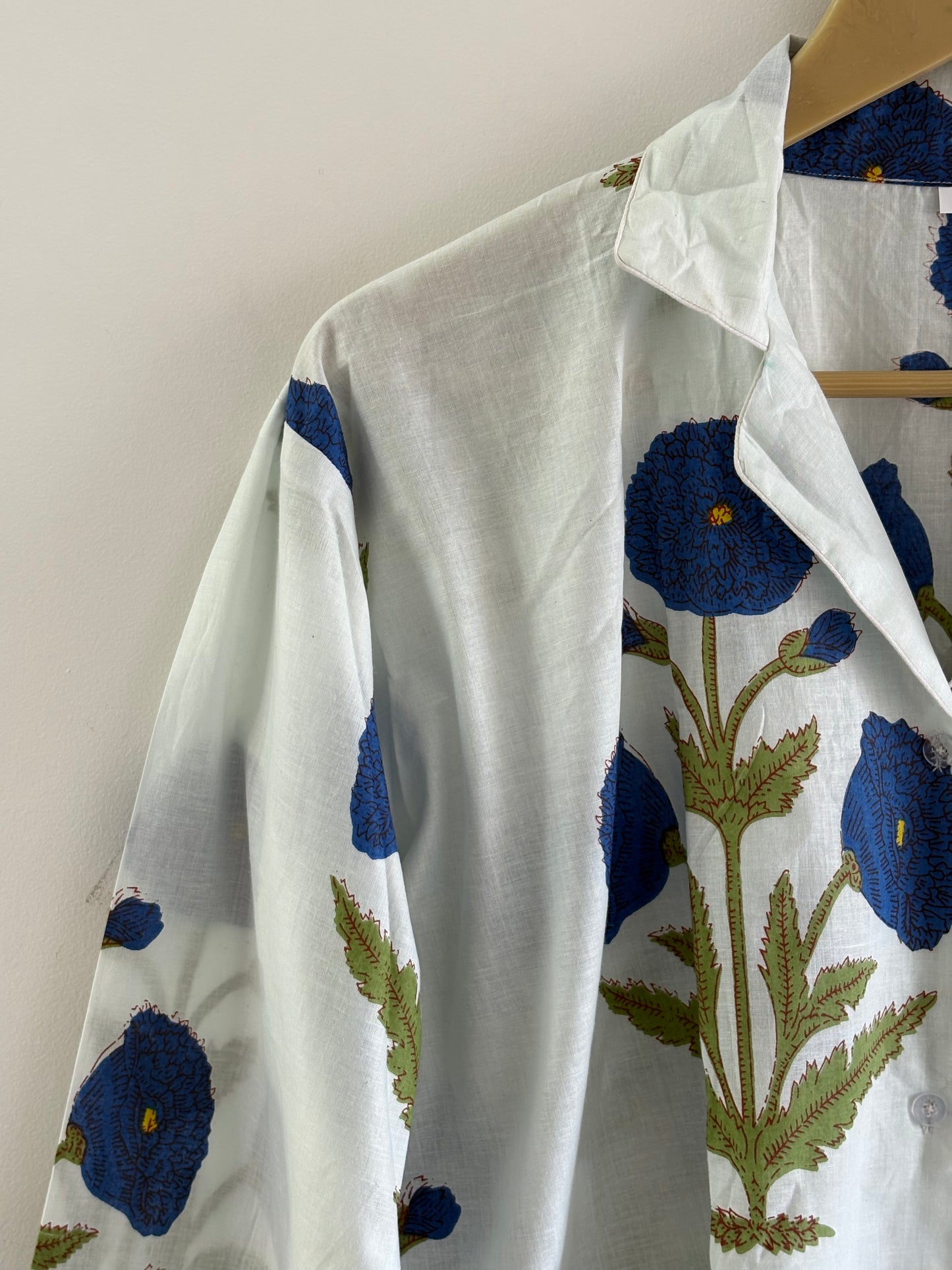 Handmade Cotton Pajama Set: Block Print Boho Loungewear With Pouch Hand Block Summer Pjs